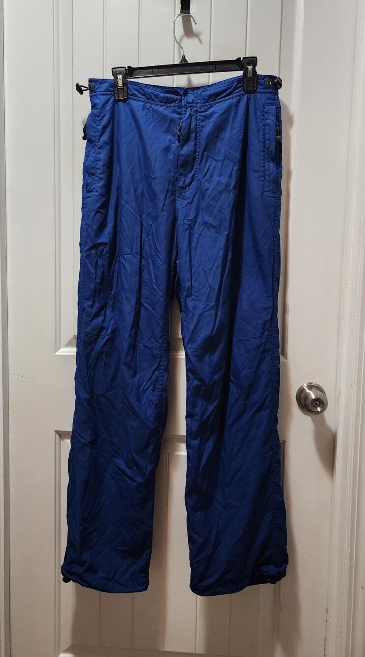 Gap Womens XS 27-28 Blue Snow Pants Windbreake Lined Adjustable Waist Pockets